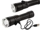 Bailong A52 Tactical Military Flashlight with LED CREE XHP160, Zoom and Power Bank
