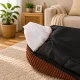 Soft Corduroy Dog and Cat Bed M (60x45cm), Brown