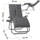 Sofotel ChillWell folding garden lounger with cushion set of 2 pcs