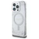 Guess Resin Gradient Glitter MagSafe Case for iPhone 16 Pro, Silver