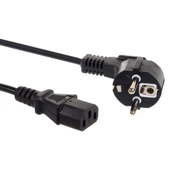 Maclean MCTV-691 Power Cable, EU to IEC C13, 3-Pin, 1.5m