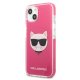 Karl Lagerfeld Choupette Head Case for iPhone 13 - Fuchsia