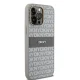 DKNY iPhone 14 Pro Max Case Leather Mono Stripe & Metal Logo, Beige