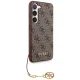 Guess 4G Charms Collection case for Samsung Galaxy A55 - brown