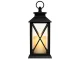 Decorative LED Lantern with Flickering Flameless Candle, 28cm, Black