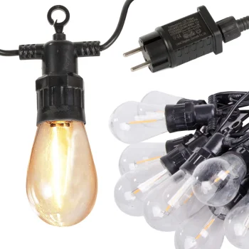 Garden Garland 10 LED Bulbs, 10m, Warm Light