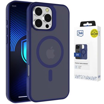 3mk Smoke MagPhone Case Cover iPhone 16 Pro Max - Blue-Translucent