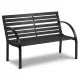 Sofotel Luca Garden Bench with Backrest, 117.5x83x57 cm, Black