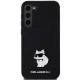 Karl Lagerfeld Samsung Galaxy S24+ Case Silicone Choupette Metal Pin, Black