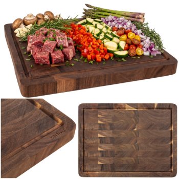 Zortiva Acacia Wood Cutting Board, 43x33 cm