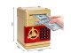 Piggy Bank Toy Box for Money with Fingerprint and Password, Gold