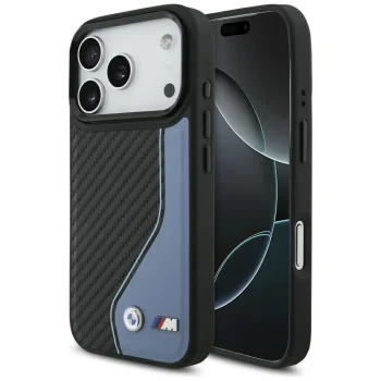 BMW iPhone 17 Pro Case M Carbon Logo MagSafe, Blue