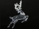 Transparent Reindeer Christmas Tree Ornament with Glitter, 13 cm