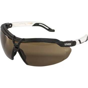 uvex i-5 CBR23 Safety Glasses with Adjustable Temples, White/Black