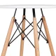 ModernHome Scandinavian Round Dining Table for Kitchen Living Room, 80 cm, White