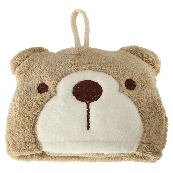 Kids Hand Towel for Kindergarten 42x25 cm, Brown Bear