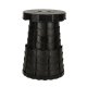 Telescopic Portable Adjustable Height Folding Stool for Camping Festival Hiking BBQ Gardening Fishing, Black