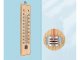 Wooden outdoor indoor home thermometer