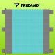 Пляжный / пикниковый плед Trizand 208x208 см, серо-синий