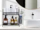 Two-Tier Kitchen Organizer with Basket, Black
