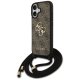 Guess 4G Big Logo Cord Stap Crossbody Phone Case Cover iPhone 17 - Brown