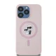 Karl Lagerfeld iPhone 15 Pro Max Case Silicone Karl & Choupette Ring MagSafe, Pink