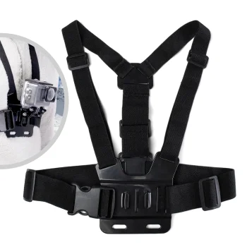 Chest Mount Harness for GoPro, SJCAM Action Cameras, Black