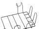 Metal Hanging Kitchen Organizer Shelf, 46x31x9.5 cm
