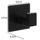 Self-Adhesive Towel Hooks Ruhhy 24649, No Drilling, Set of 4, Black