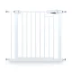 Nukido Safety Gate with Magnetic Lock (77-108.5 cm), White