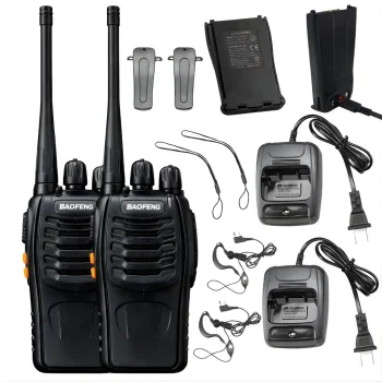Walkie Talkies Baofeng BF-888S Set 8km Range 1500mAh, Black