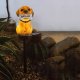 Solar garden lamp dog shape with LED, warm white light