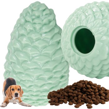 Pine Cone Dog Chew Toy for Treat Dispensing and Teeth Cleaning