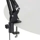 LED Desk Lamp with Magnifying Glass, Adjustable Arm and USB Power, Black