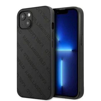 Karl Lagerfeld Perforated Allover Case for iPhone 13 mini, Black