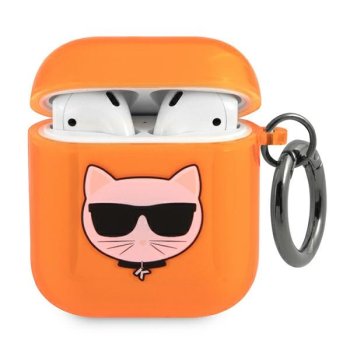Karl Lagerfeld AirPods 1 / 2 Case Choupette Head, Orange