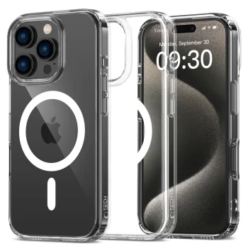 Tech-Protect iPhone 16 Pro Max Case FlexAir Hybrid MagSafe, Clear