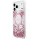 Guess Resin Bottom Glitter MagSafe Case for iPhone 17 Pro Max, Pink