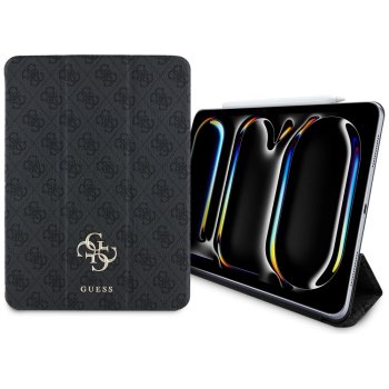 Guess Magnetic 4G Big Logo Folio Case for iPad Pro 11" 2024, Black