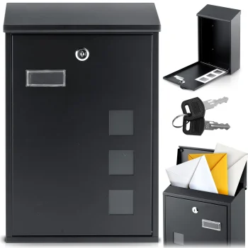 Humberg HM-864 Mailbox 39.5x25.5x12 cm, Black