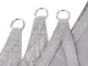 Waterproof Sun Shade Sail 3x2m, Rectangular, Grey