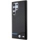 Samsung Galaxy S24 Ultra (SM-S928) BMW Leather Carbon Case Cover (BMHCS24L22NBCK), Black | Telefona Maciņš Vāks...
