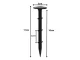 Garden Pegs for Weed Control Fabric DIVODV 11cm, 10 Pcs, Black