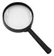 Plastic magnifying glass with round lens, 85 mm, 2.5x magnification