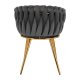 Velvet Salon Chair 4Rico QS-GW06G, Grey