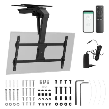 Maclean Electric Ceiling TV Mount, Tuya, 43-86", 45kg, VESA 800x400