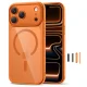 Tech-Protect Magpeak MagSafe CC Case for iPhone 17 Pro Max, Transparent Orange