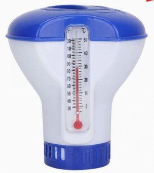 Floating Pool Chlorine Dispenser with Thermometer 2-in-1