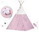 Nukido Children Tent Tipi with Lights, Pink stars