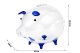 Large Glass Piggy Bank for Coins and Bills, Clear Money Saving Jar for Adults & Kids